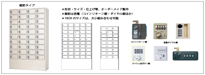 貴重品ロッカー錠前